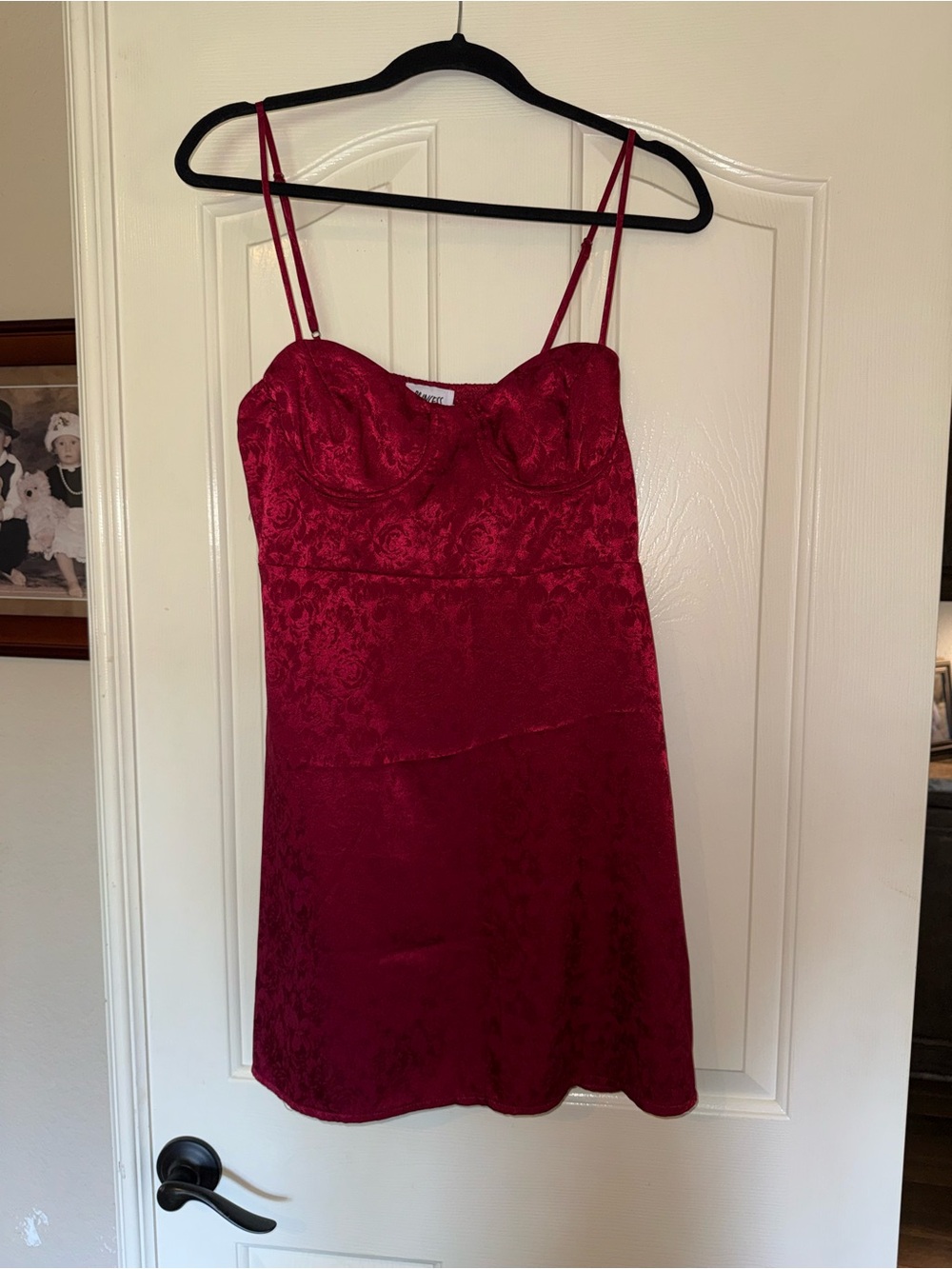 Princess Polly Burgundy Jacquard Satin Slip